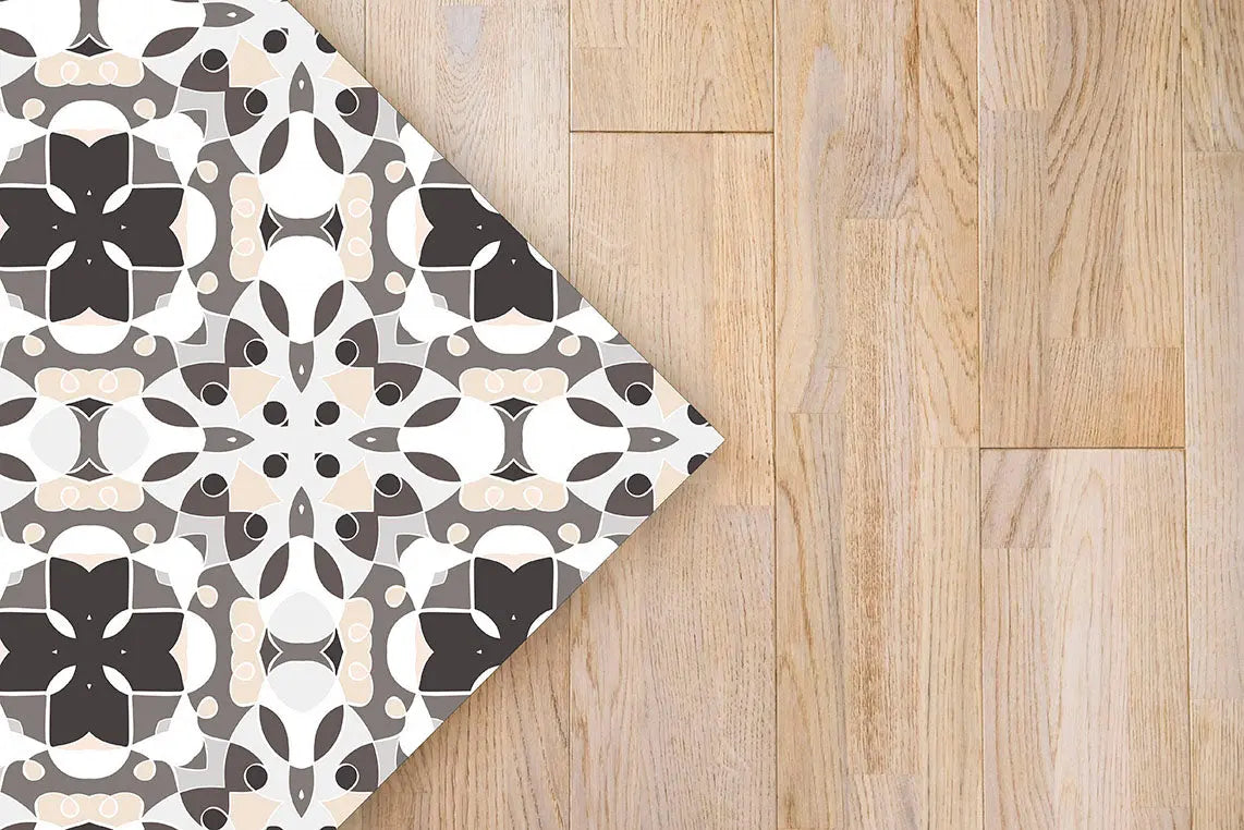 Alfombra Hidráulico Oriental Mosaico Gris freeshipping - Home and Living