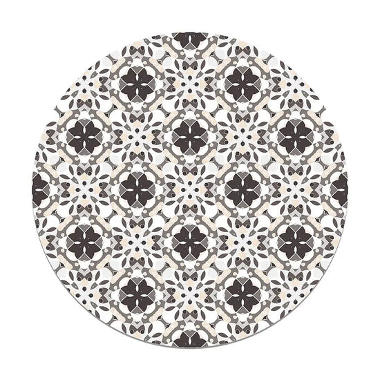 Alfombra Hidráulico Oriental Mosaico Gris Redonda freeshipping - Home and Living