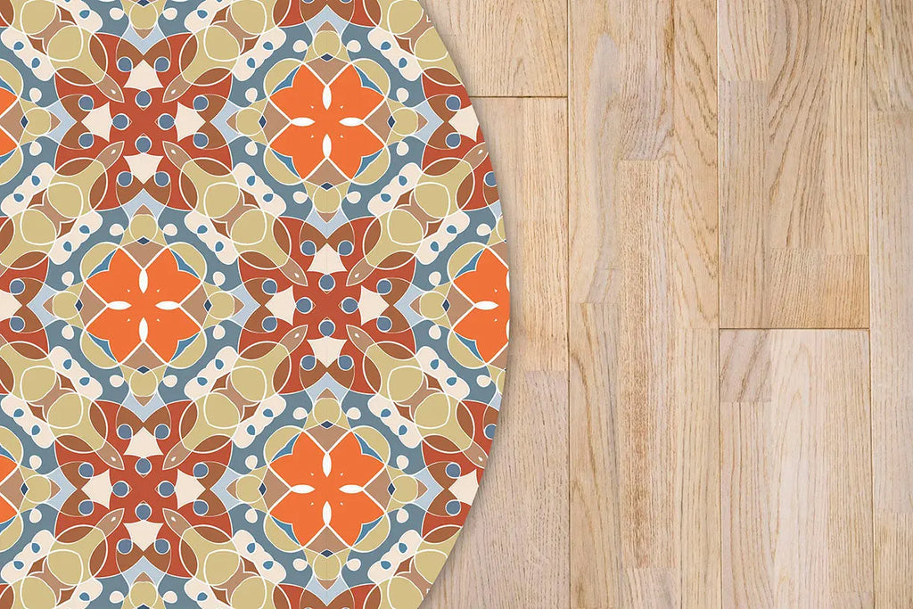 Alfombra Hidráulico Oriental Mosaico Original Redonda freeshipping - Home and Living