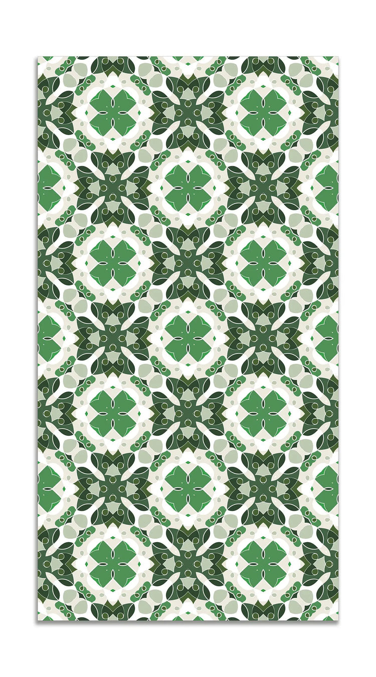 Alfombra Hidráulico Oriental Mosaico Verde freeshipping - Home and Living