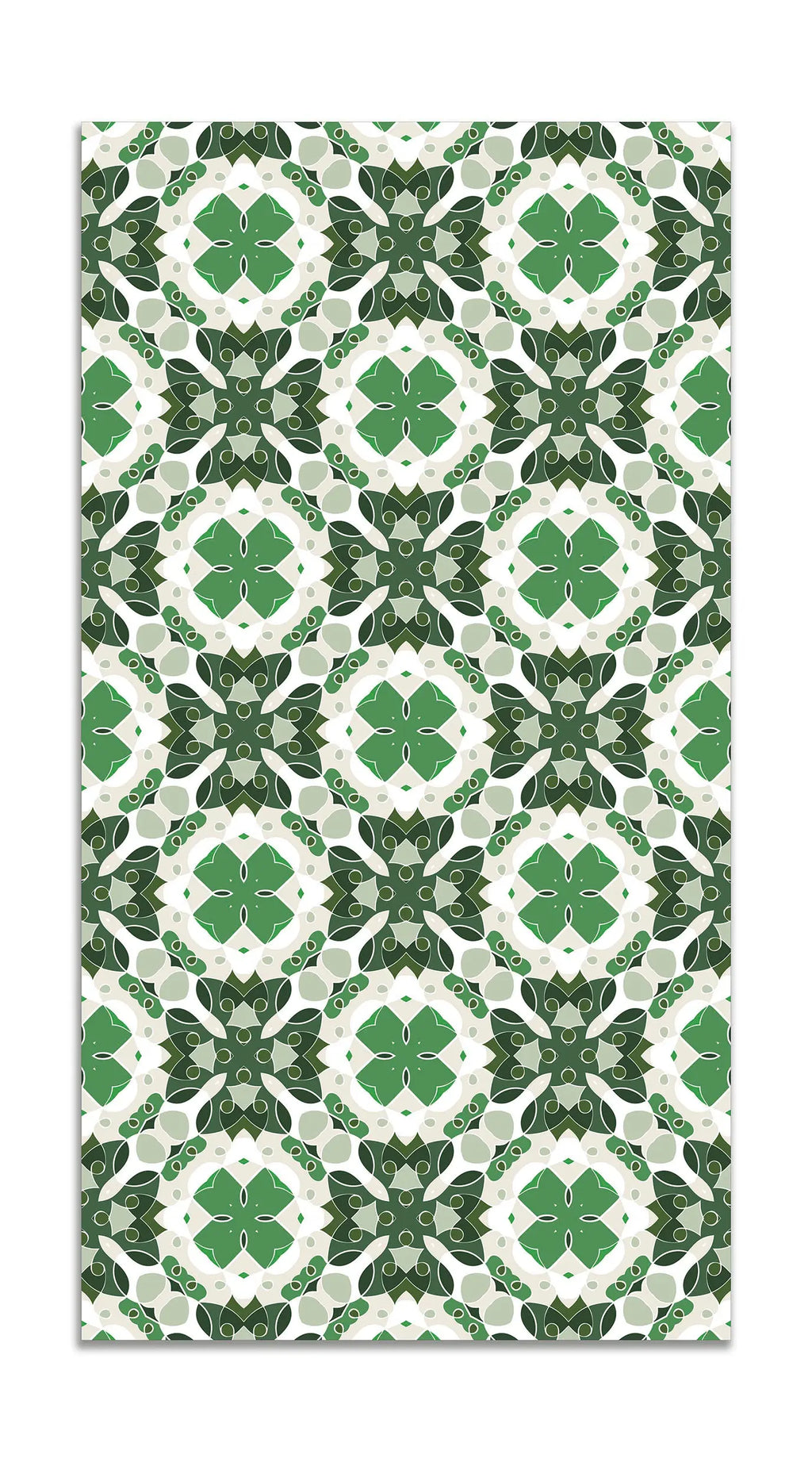 Alfombra Hidráulico Oriental Mosaico Verde freeshipping - Home and Living
