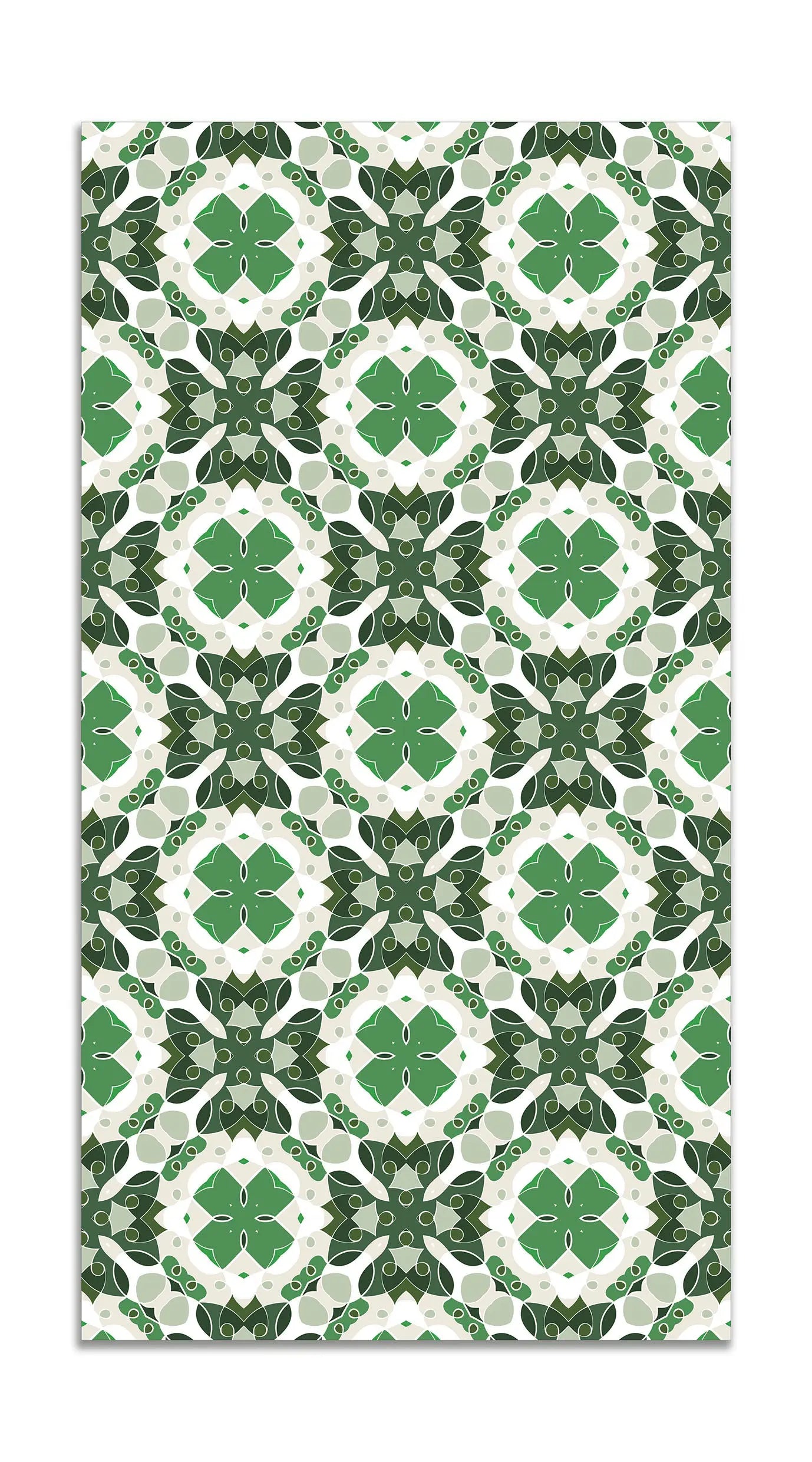 Alfombra Hidráulico Oriental Mosaico Verde freeshipping - Home and Living
