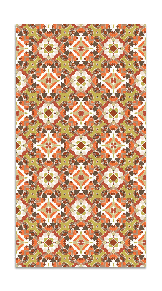 Alfombra Hidráulico Oriental Naranja freeshipping - Home and Living