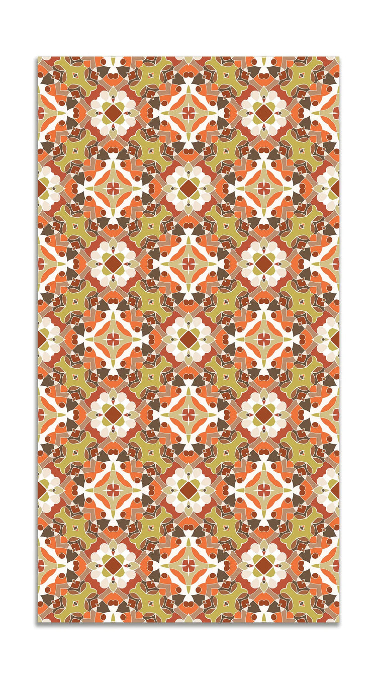 Alfombra Hidráulico Oriental Naranja freeshipping - Home and Living