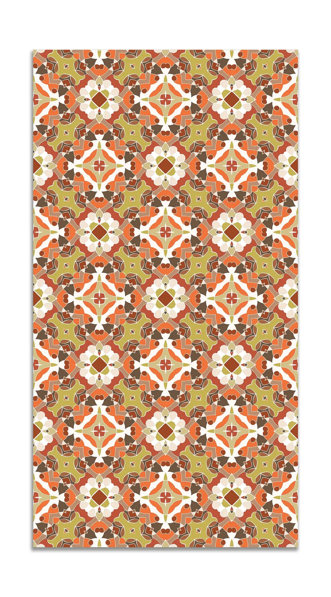 Alfombra Hidráulico Oriental Naranja freeshipping - Home and Living