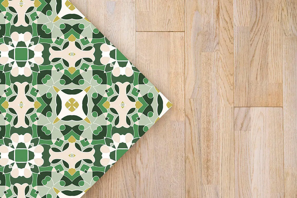 Alfombra Hidráulico Oriental Verde freeshipping - Home and Living