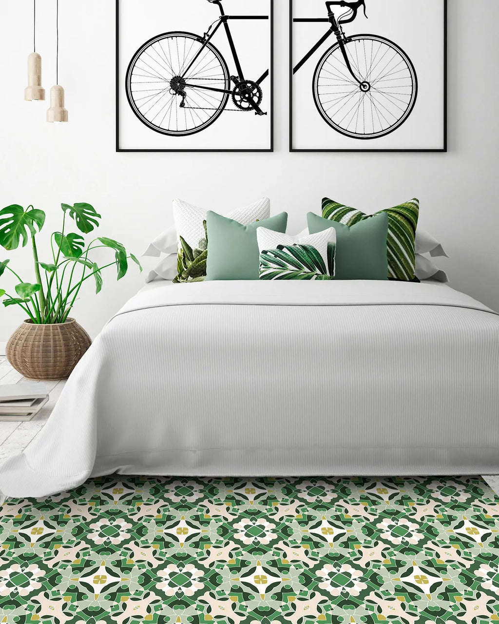 Alfombra Hidráulico Oriental Verde freeshipping - Home and Living