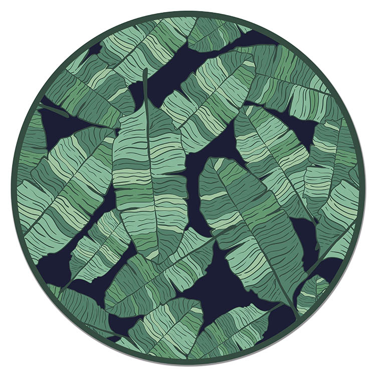 Alfombra Hojas Plátano Redonda Home & Living 