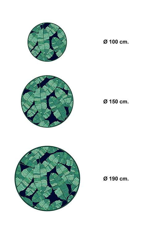 Alfombra Hojas Plátano Redonda Home & Living 