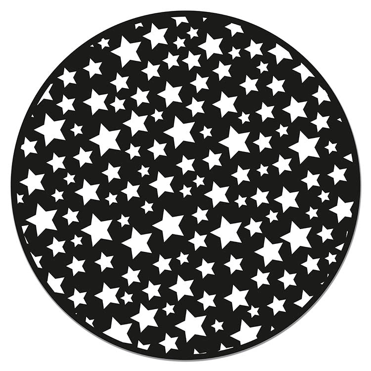 Alfombra Infantil Estrellas Negro Redonda Home & Living 