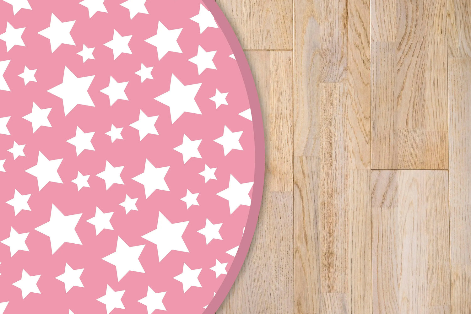 Alfombra para niños STARS estrellas rosado / gris 300x300 cm