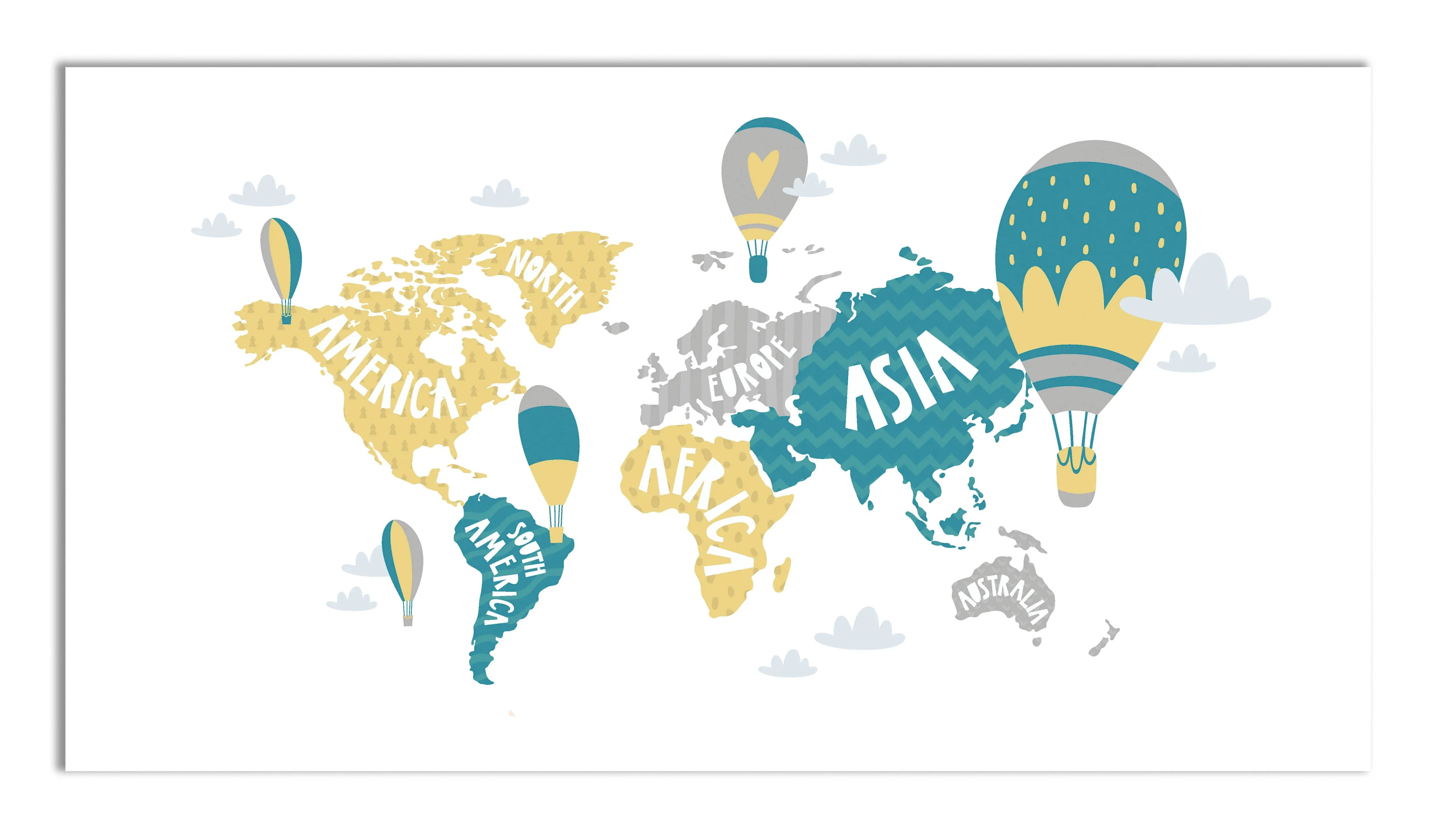 Alfombra Mapamundi Globos freeshipping - Home and Living