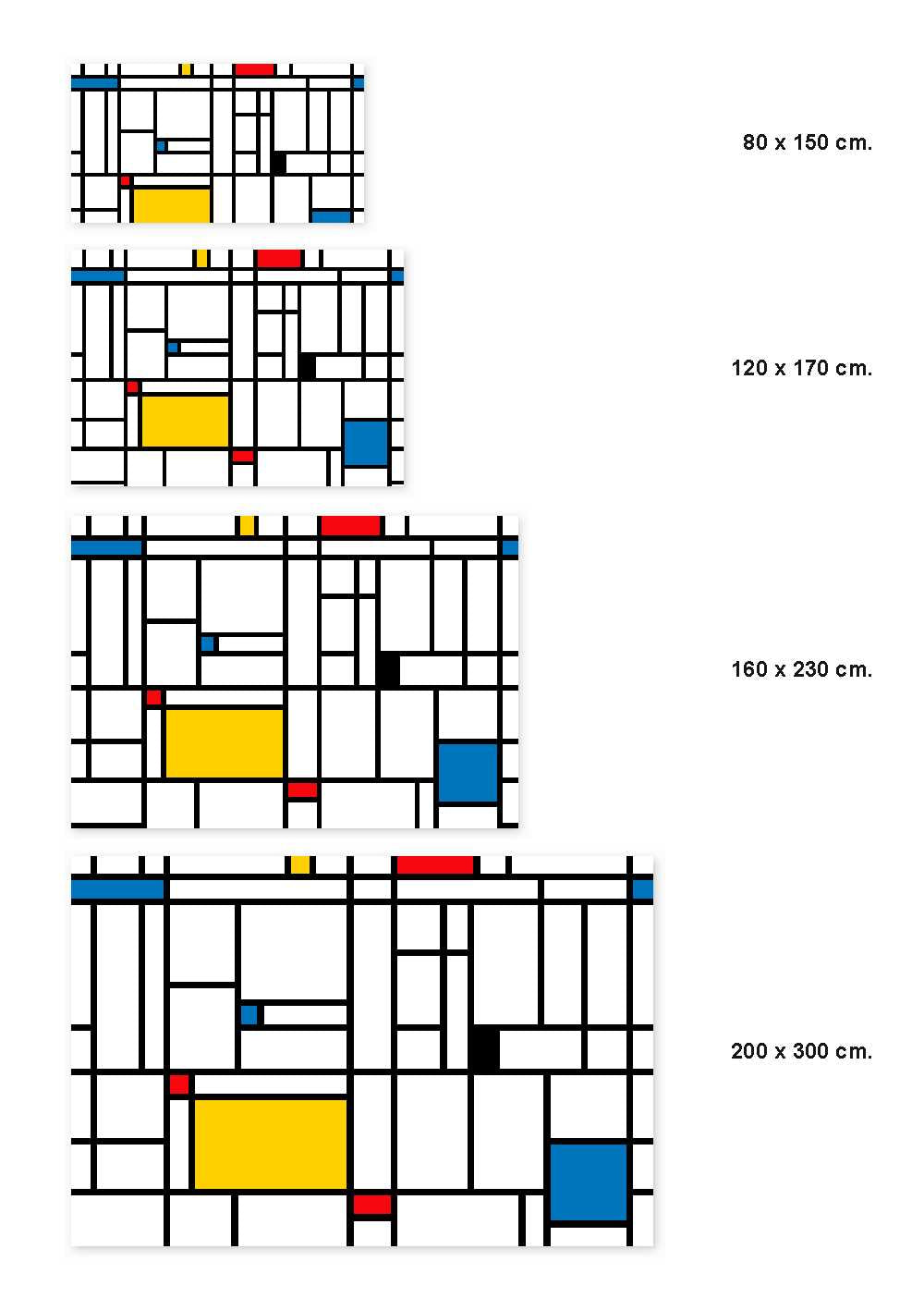 Alfombra Mondrian freeshipping - Home and Living