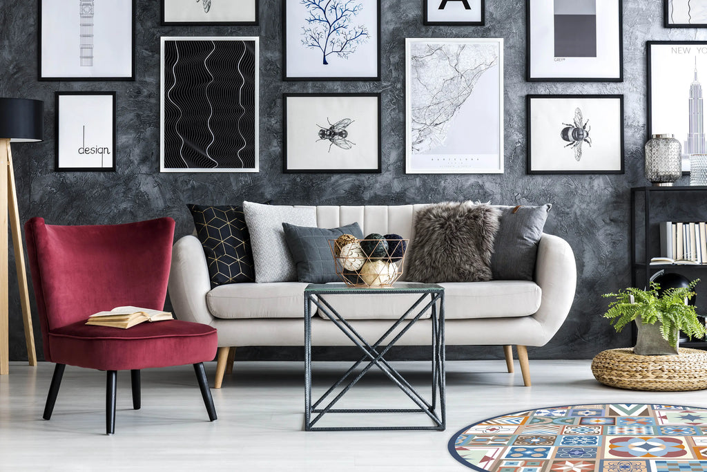 Alfombra Multicolor Estilo Hidráulico Redonda freeshipping - Home and Living