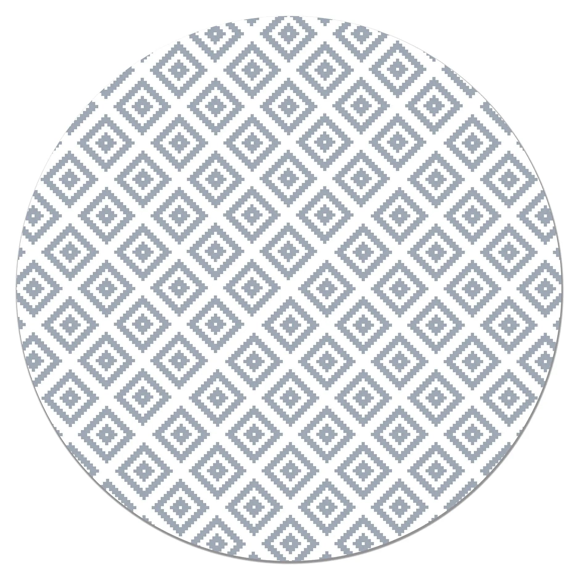 Alfombra Redonda Cuadros Azul freeshipping - Home and Living