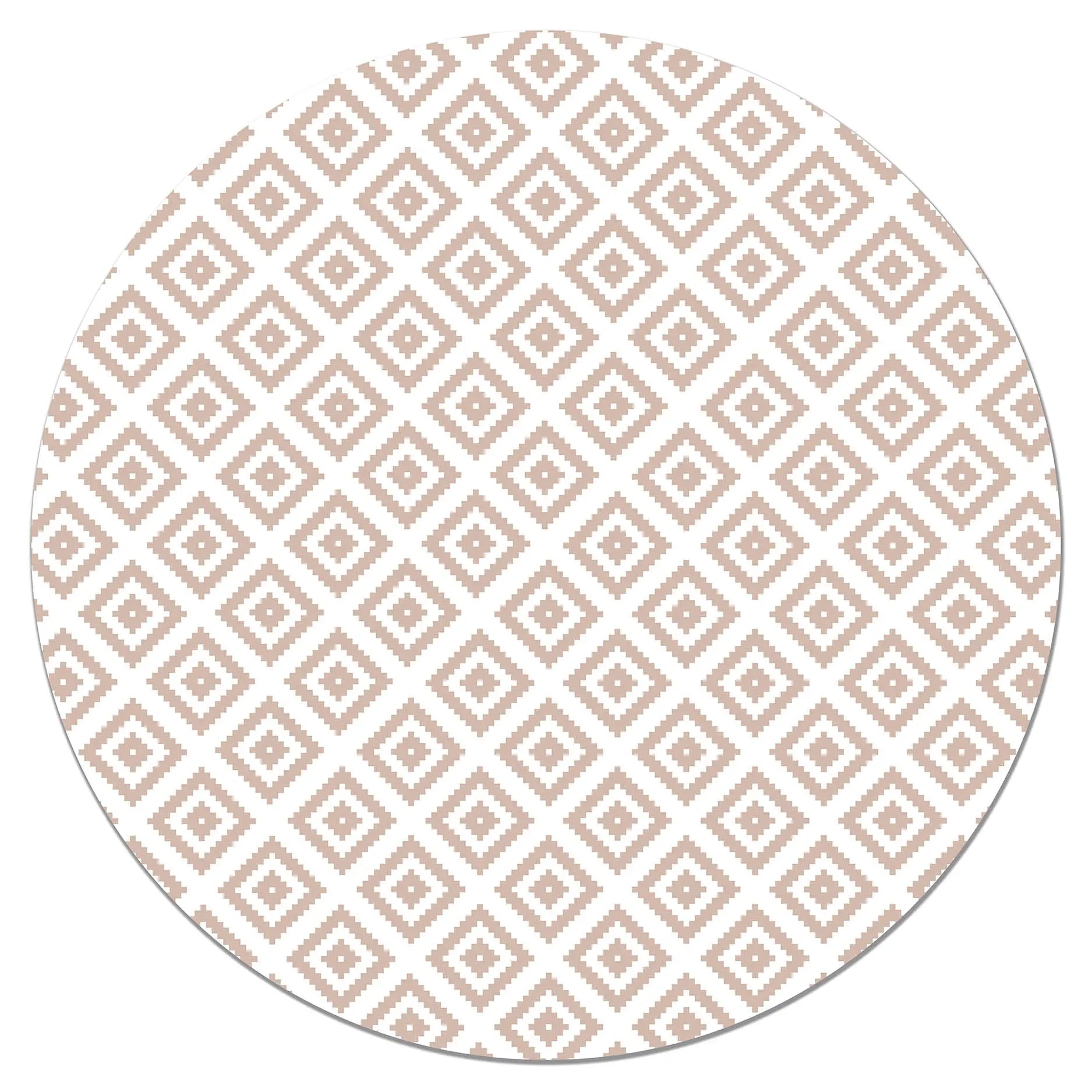 Alfombra Redonda Cuadros Rosa freeshipping - Home and Living