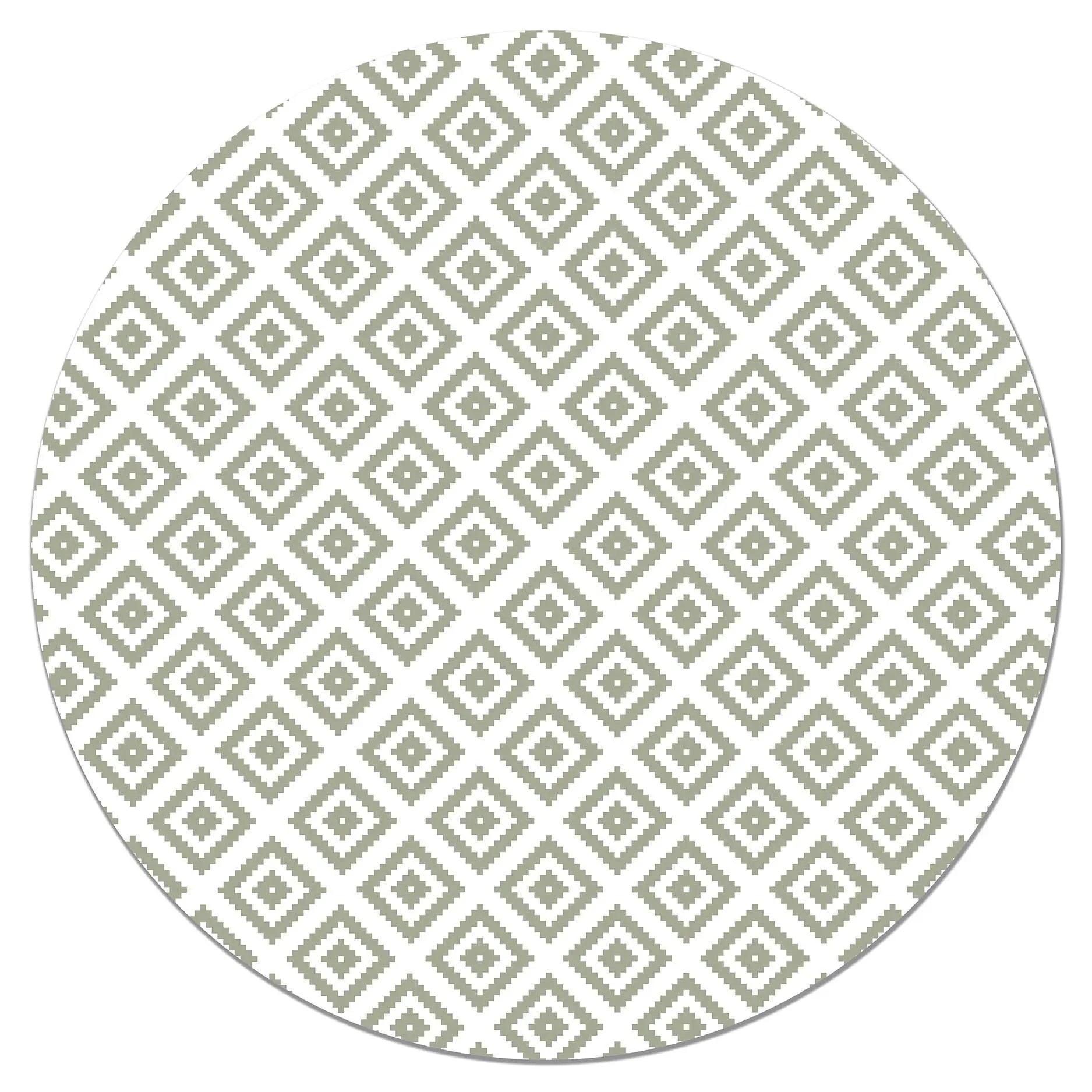 Alfombra Redonda Cuadros Verde freeshipping - Home and Living