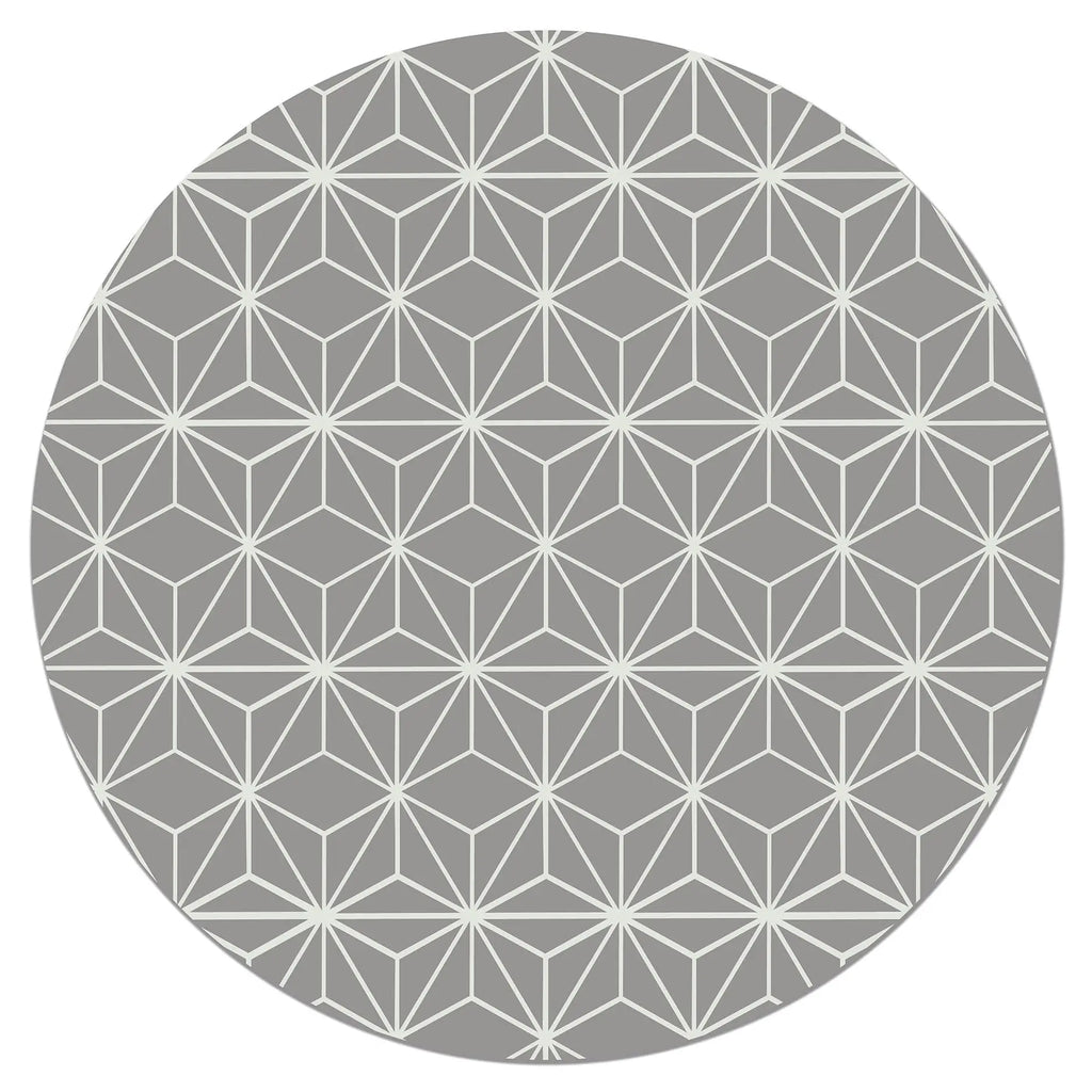 Alfombra Redonda Estrellada Gris freeshipping - Home and Living