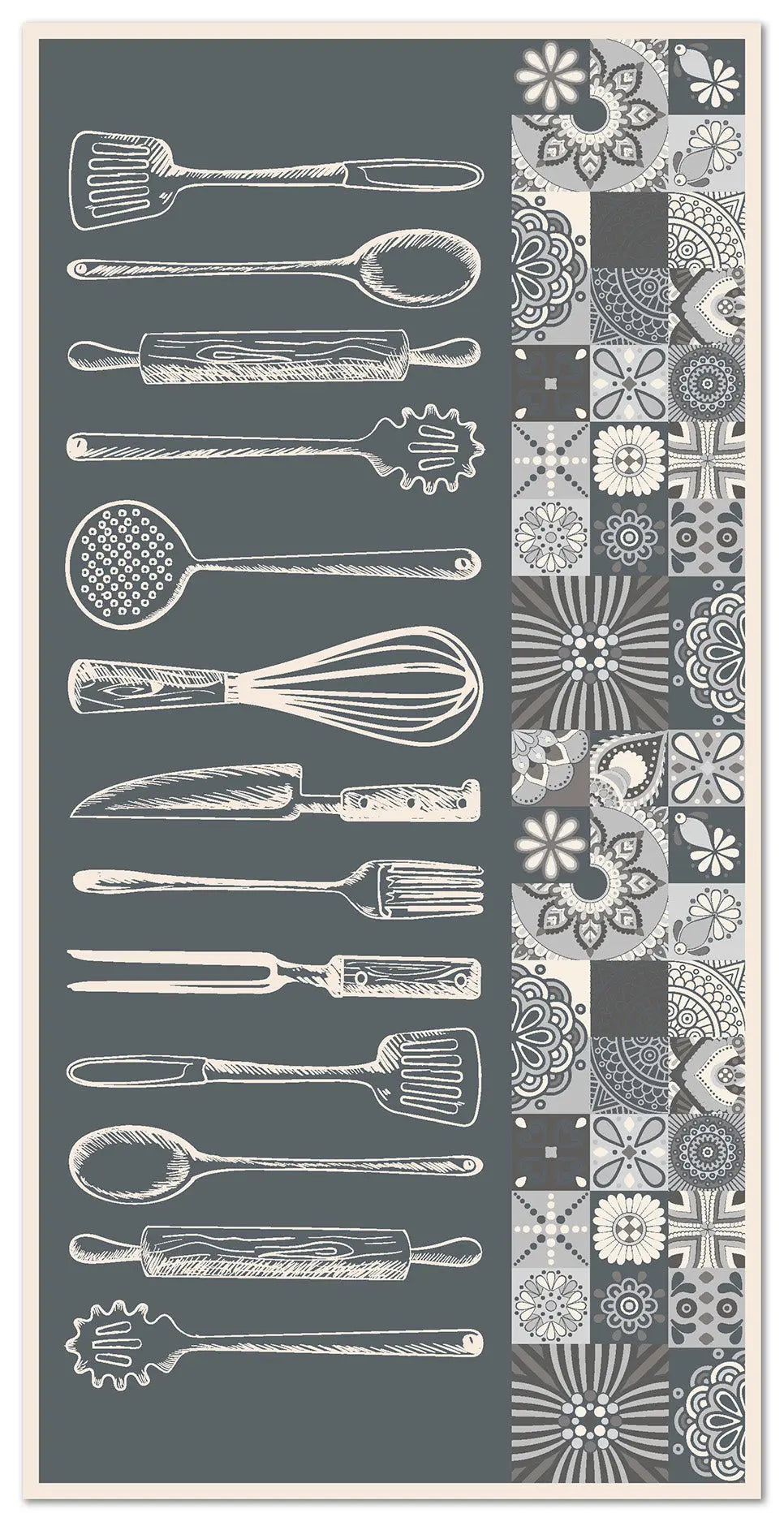 Alfombra Utensilios Cocina Gris freeshipping - Home and Living