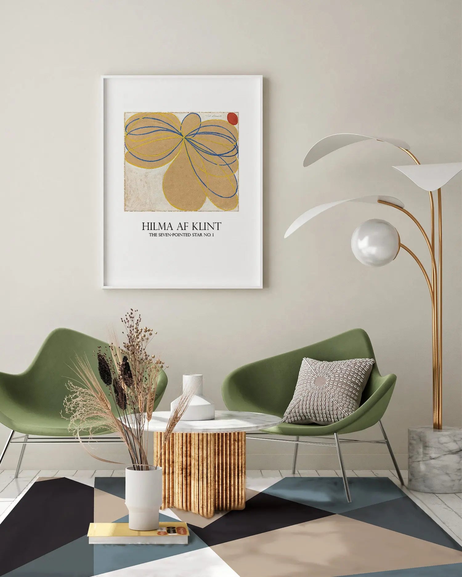 Alfombra Vinílica Geometría Abstracta Azul freeshipping - Home and Living