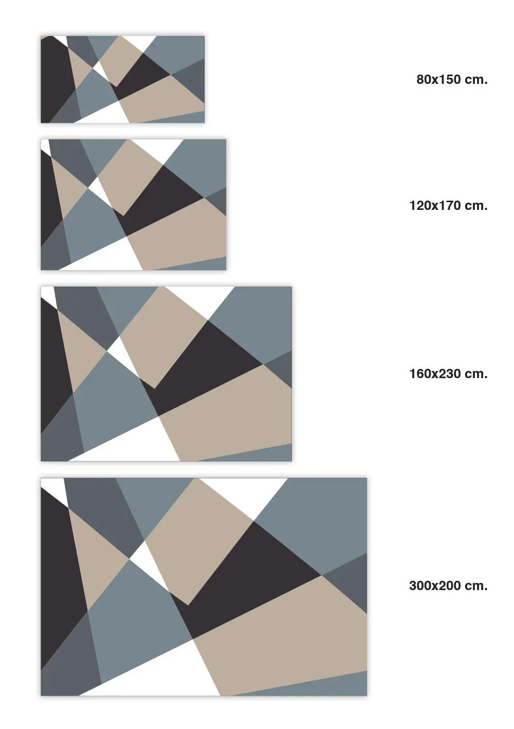 Alfombra Vinílica Geometría Abstracta Azul freeshipping - Home and Living