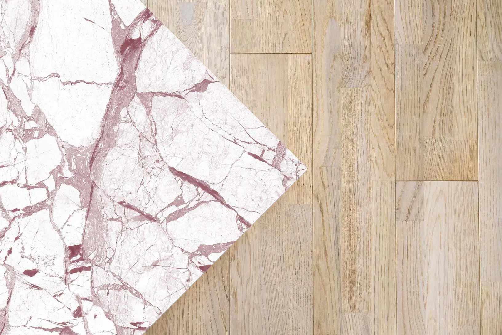 Alfombra Vinílica Mármol Blanco y Rosa freeshipping - Home and Living