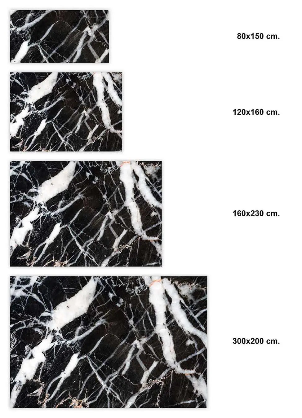 Alfombra Vinílica Mármol Negro freeshipping - Home and Living