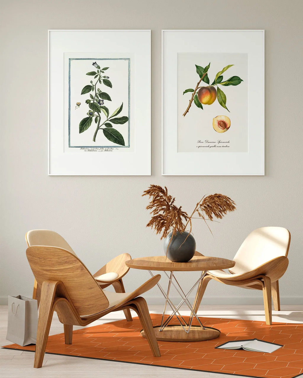 Alfombra Vinílica Mosaico Hexágonos Naranja freeshipping - Home and Living