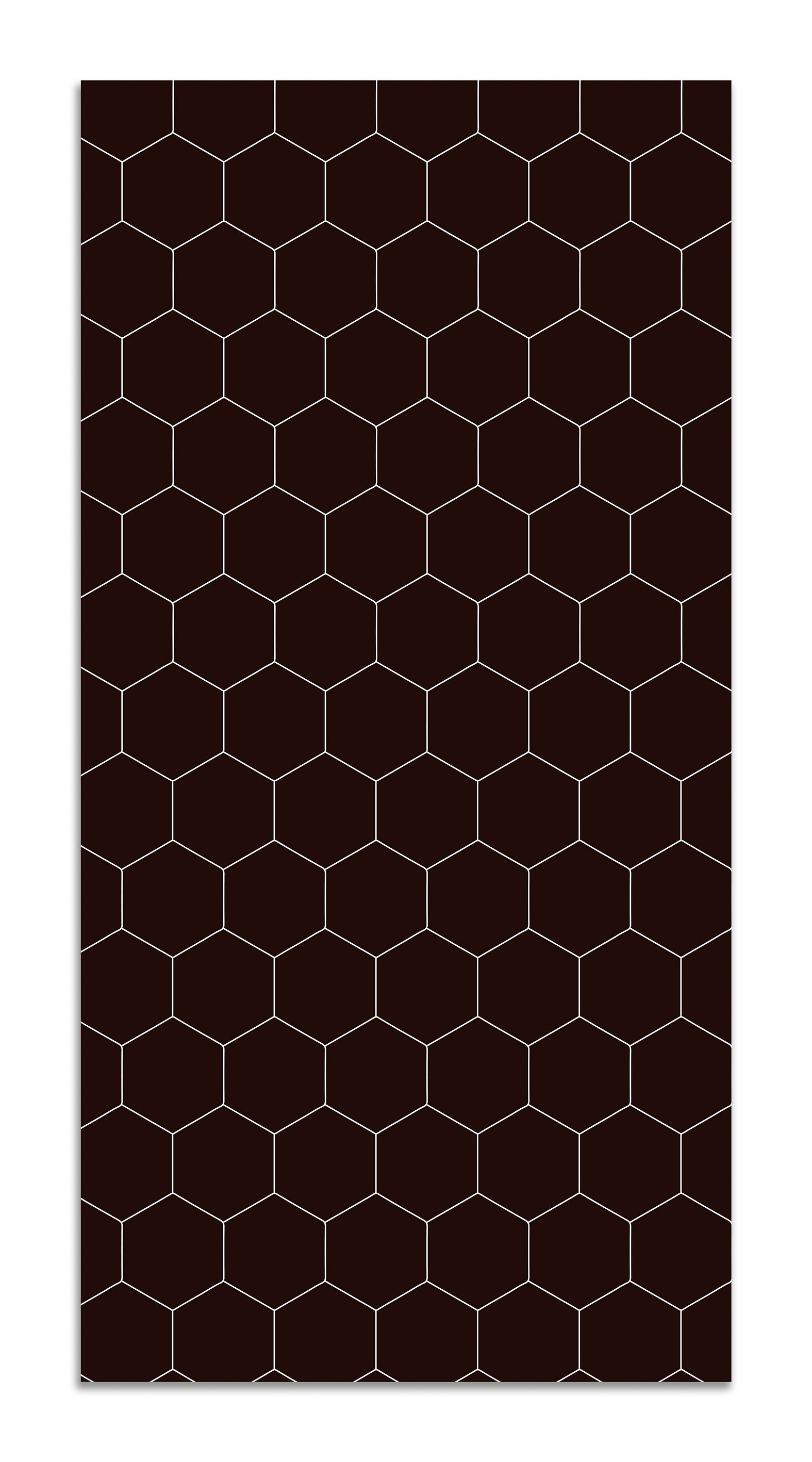 Alfombra Vinílica Mosaico Hexágonos Negro Home & Living 