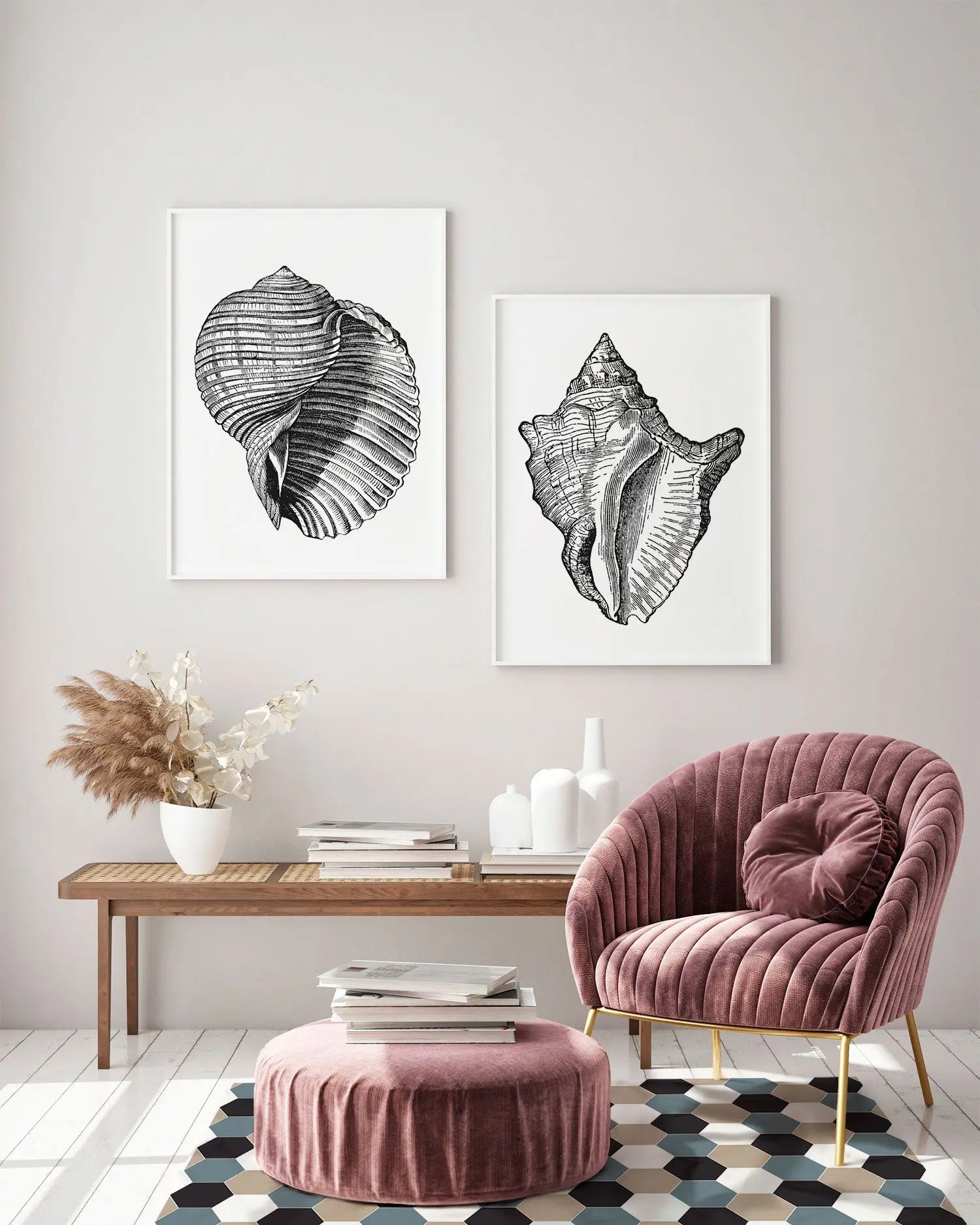 Alfombra Vinílica Mosaico Hexágonos Tono Azul freeshipping - Home and Living