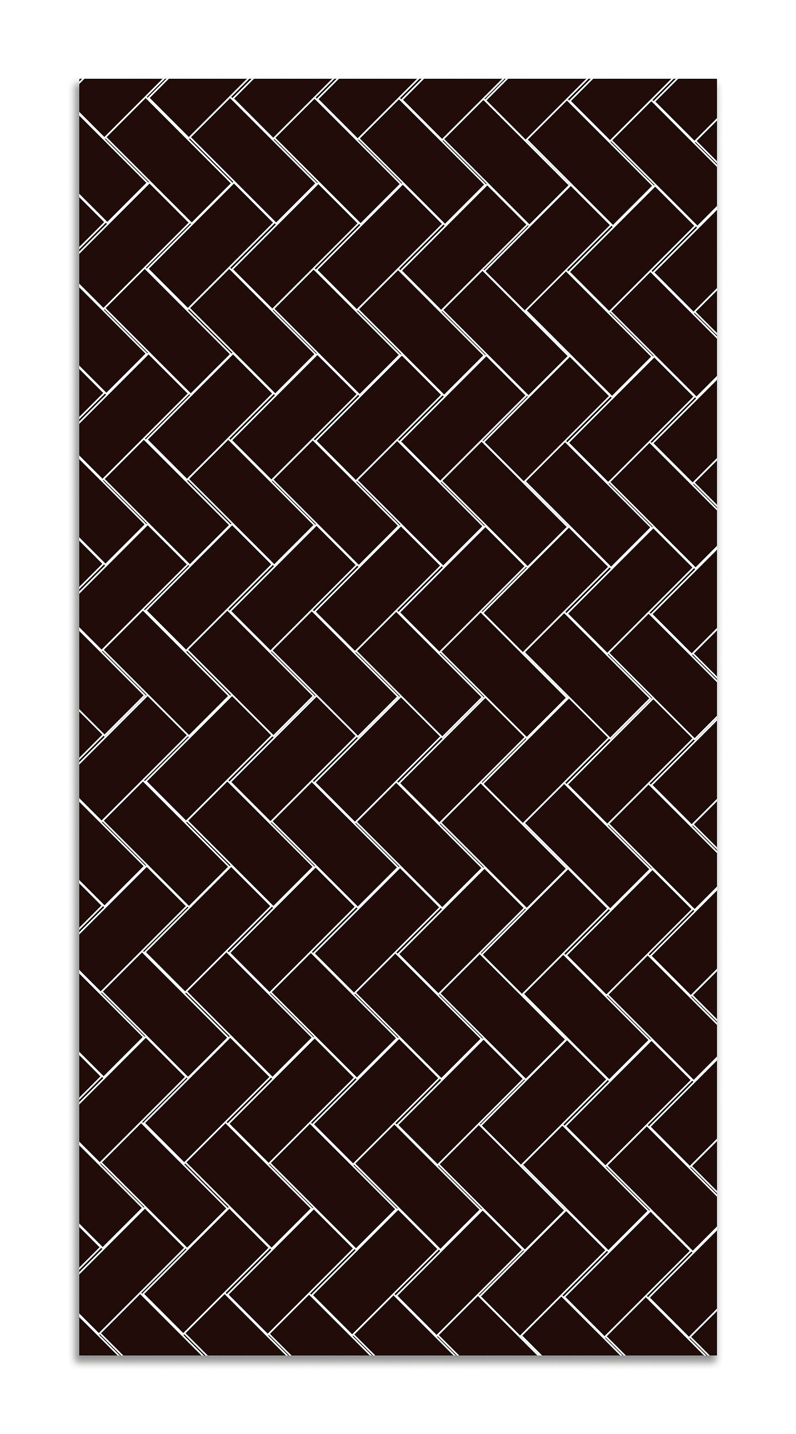 Alfombra Vinílica Mosaico Ladrillos Negro Home & Living 