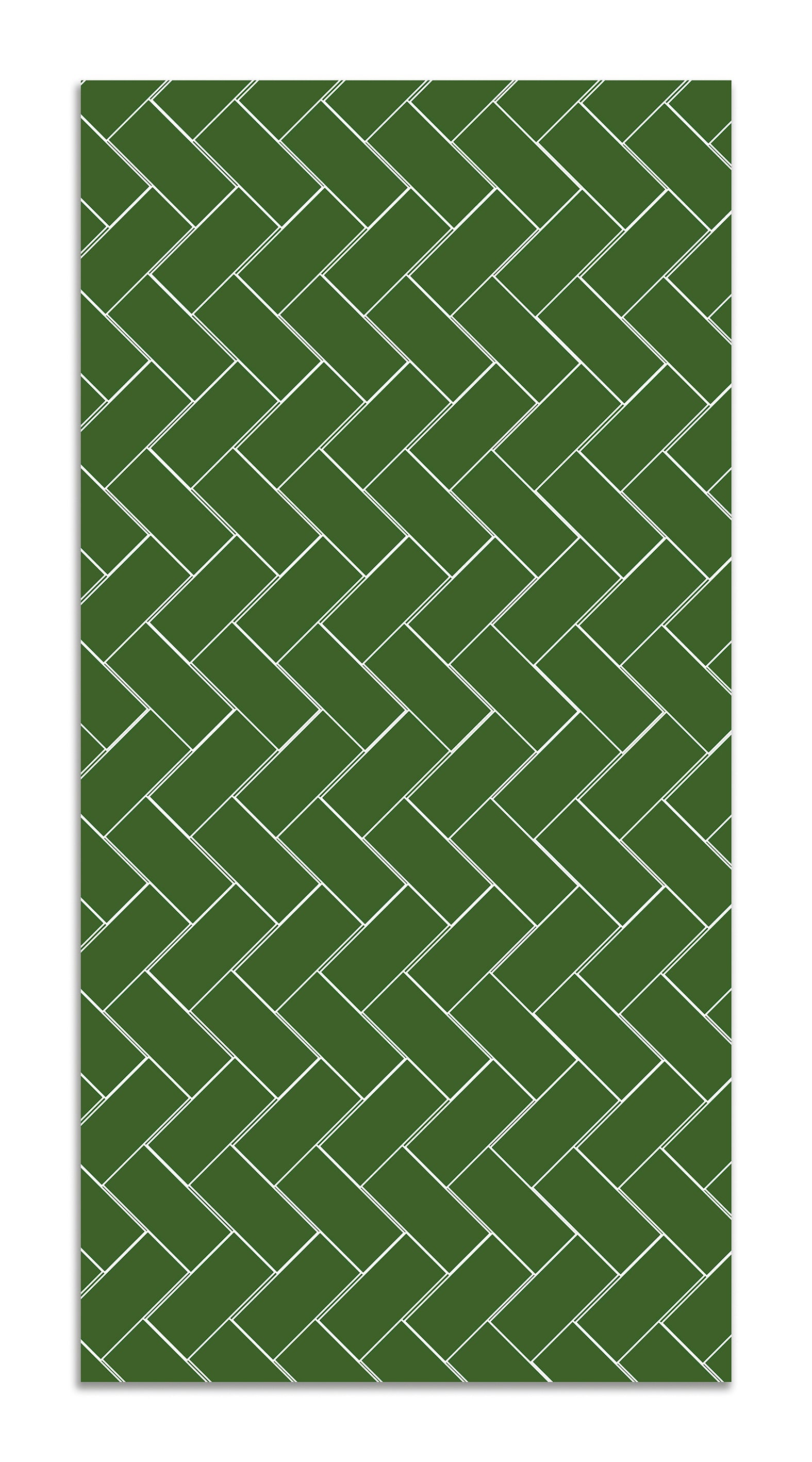 Alfombra Vinílica Mosaico Ladrillos Verde Home & Living 