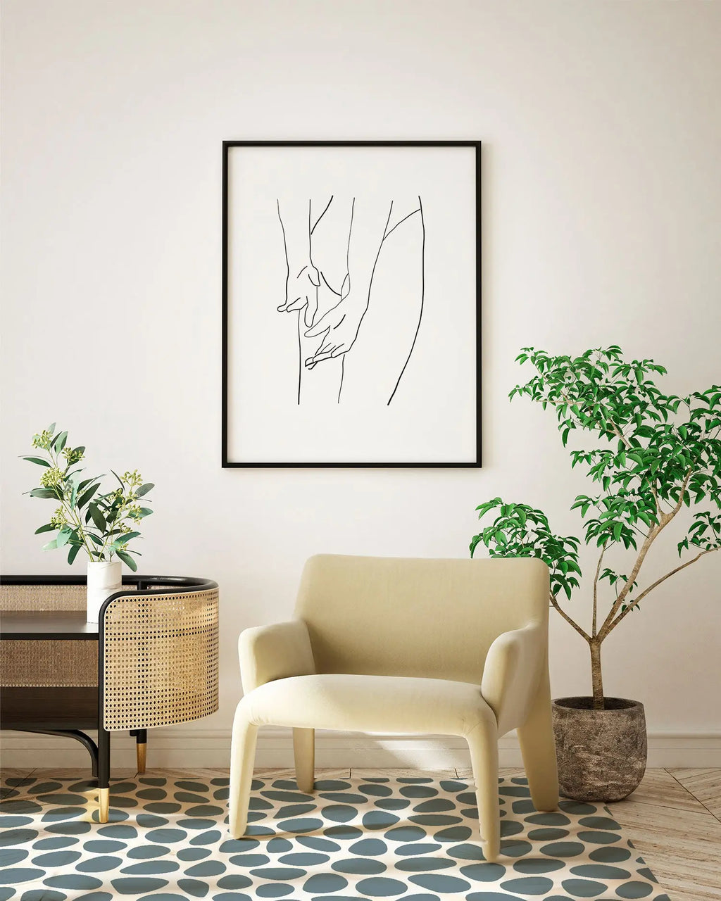 Alfombra Vinílica Patrón Empedrado Azul freeshipping - Home and Living