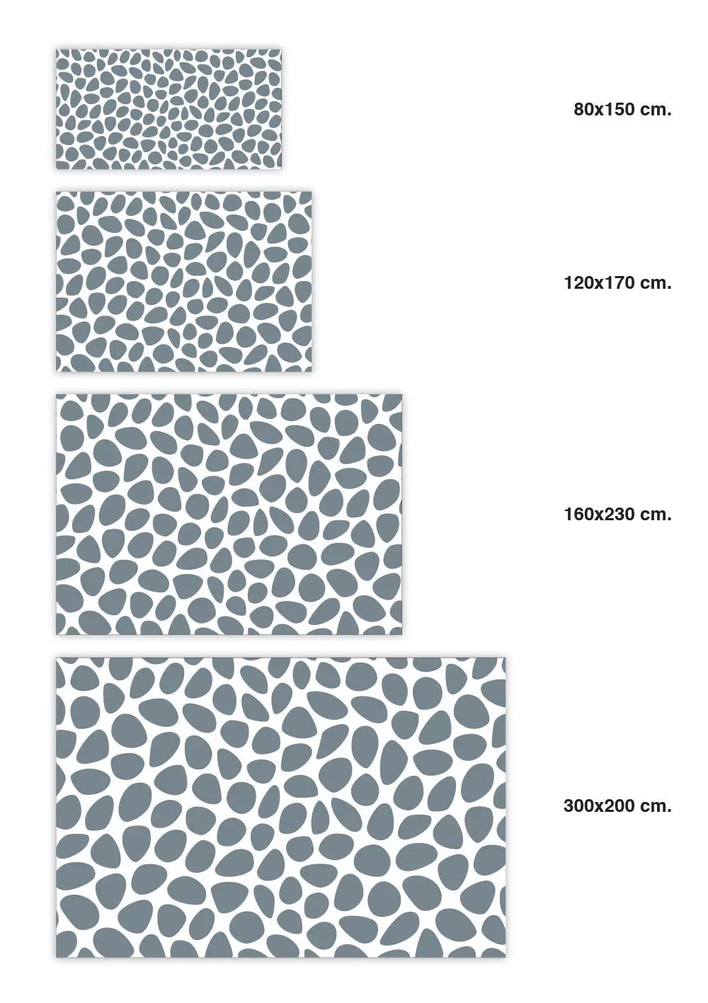 Alfombra Vinílica Patrón Empedrado Azul freeshipping - Home and Living