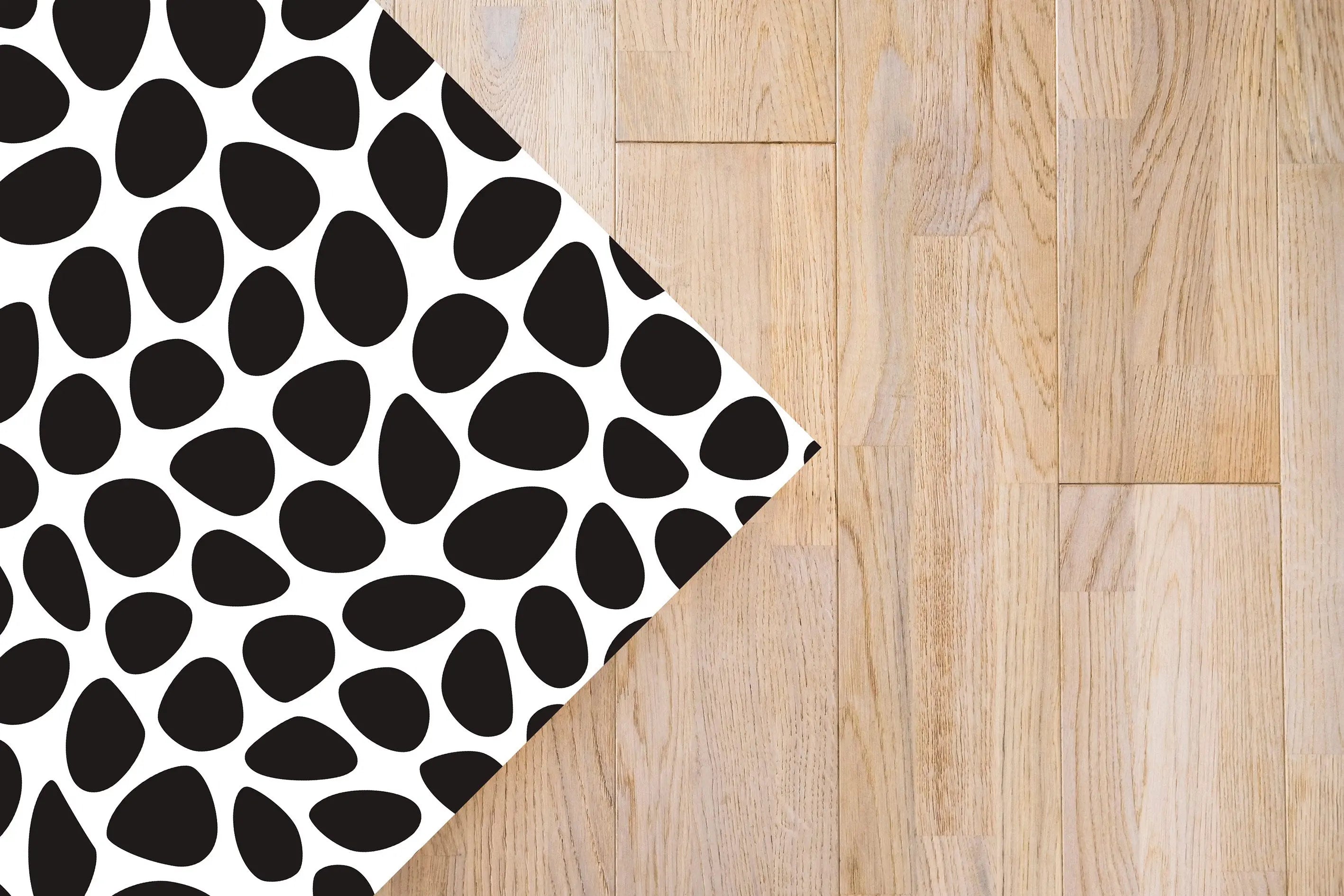 Alfombra Vinílica Patrón Empedrado Negro freeshipping - Home and Living