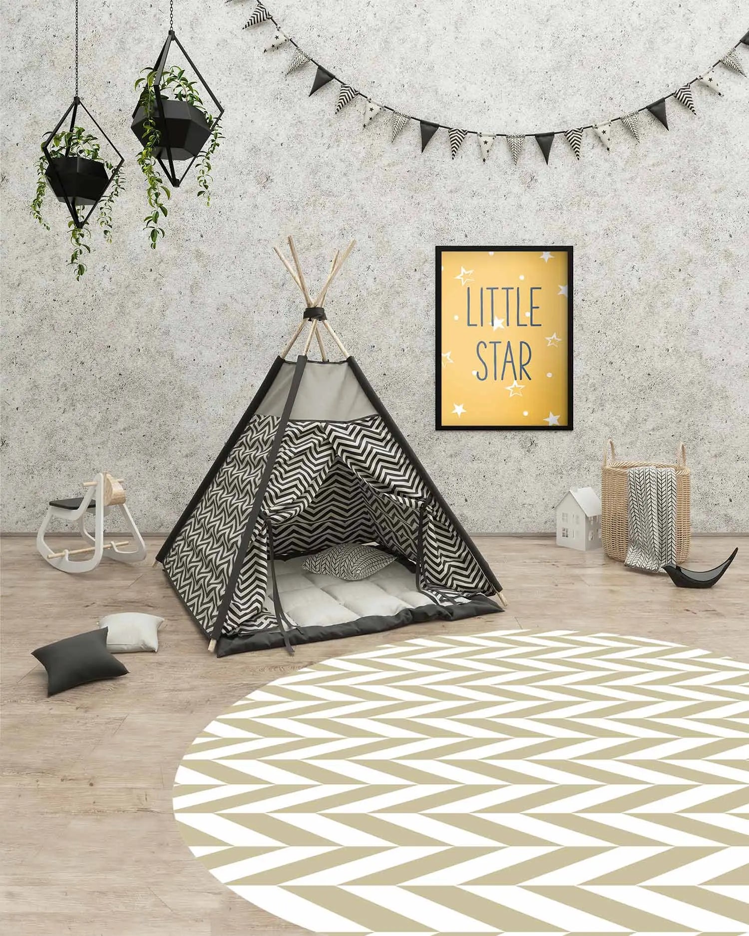 Alfombra Vinílica Redonda Espigas freeshipping - Home and Living