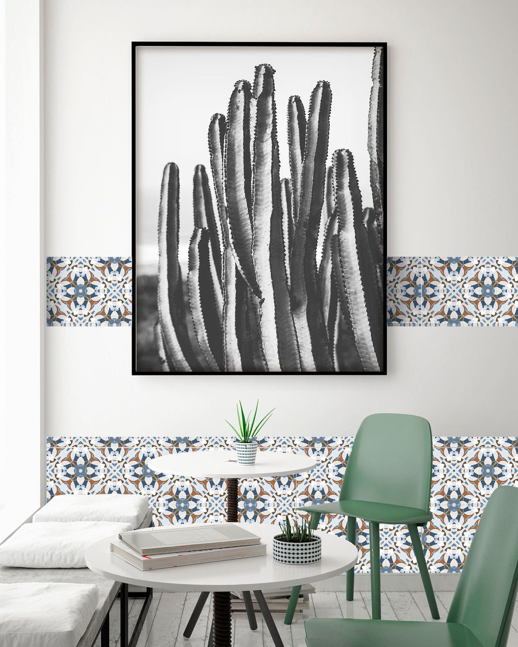 Azulejo Adhesivo Baldosa Modelo Oriental Azul Home & Living 