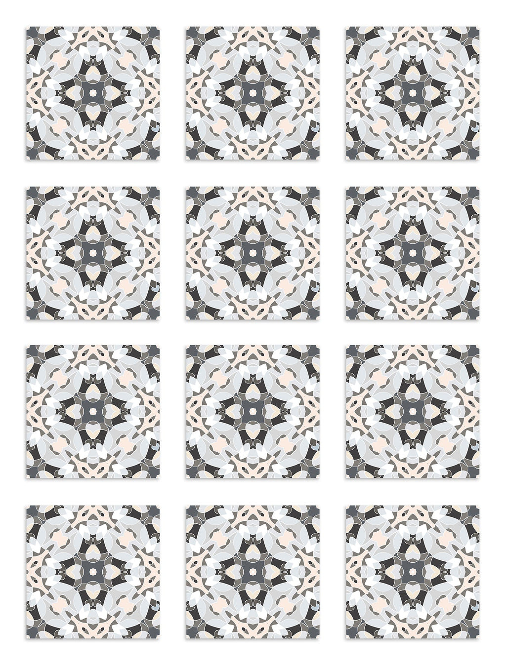 Azulejo Adhesivo Baldosa Modelo Oriental Gris Home & Living 