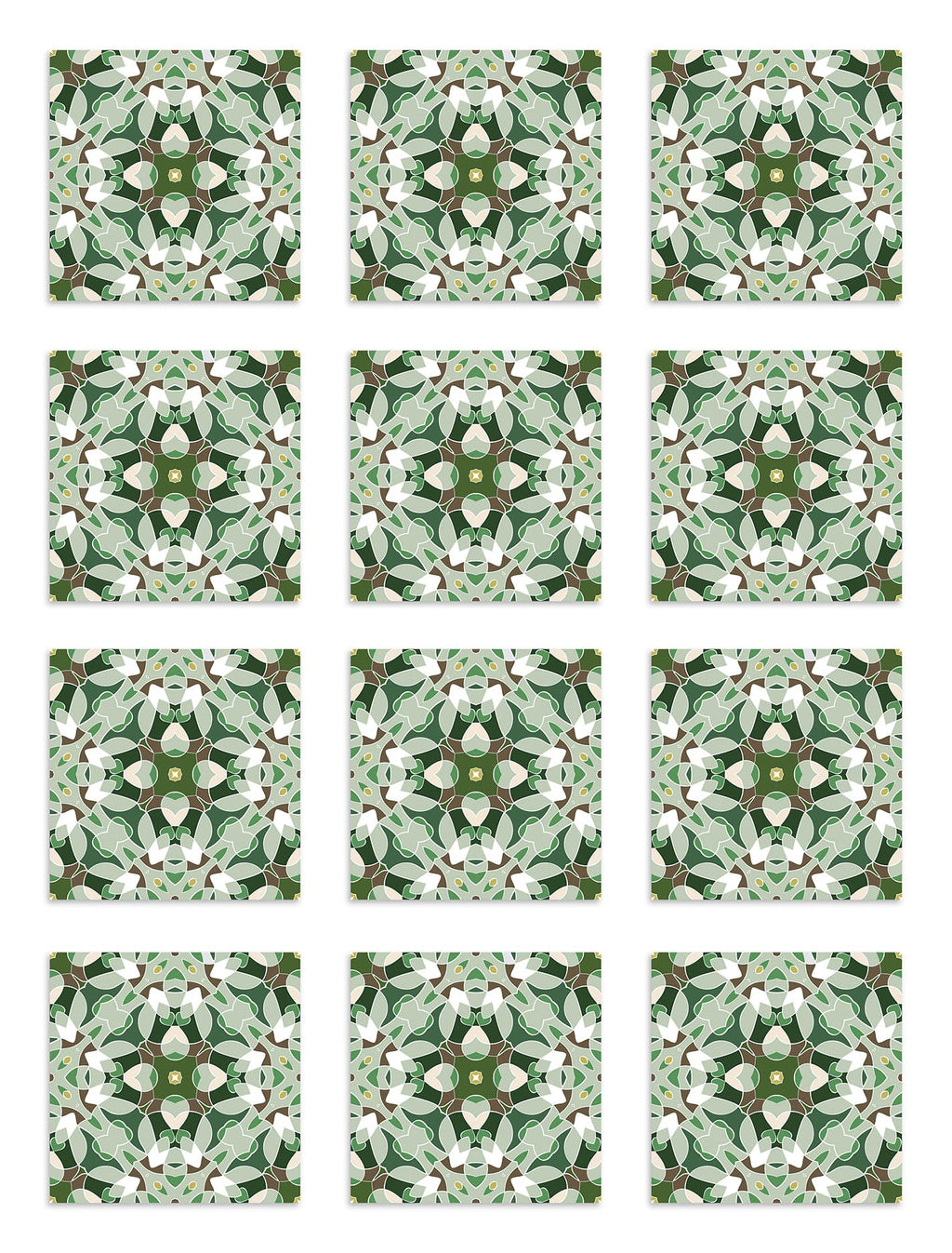 Azulejo Adhesivo Baldosa Modelo Oriental Verde Home & Living 