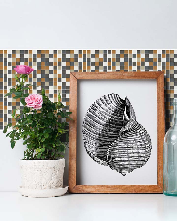 Azulejo Adhesivo Cuadrado Naranja Home & Living 