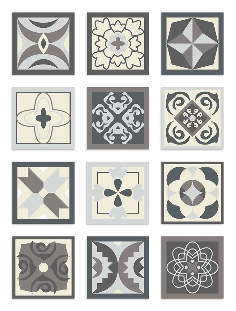 Azulejo Adhesivo Diseño Hidráulico Gris Home & Living 