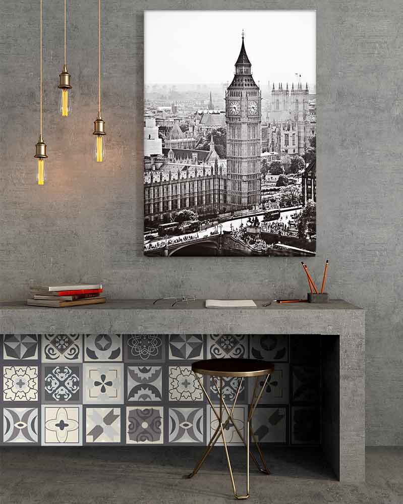 Azulejo Adhesivo Diseño Hidráulico Gris Home & Living 