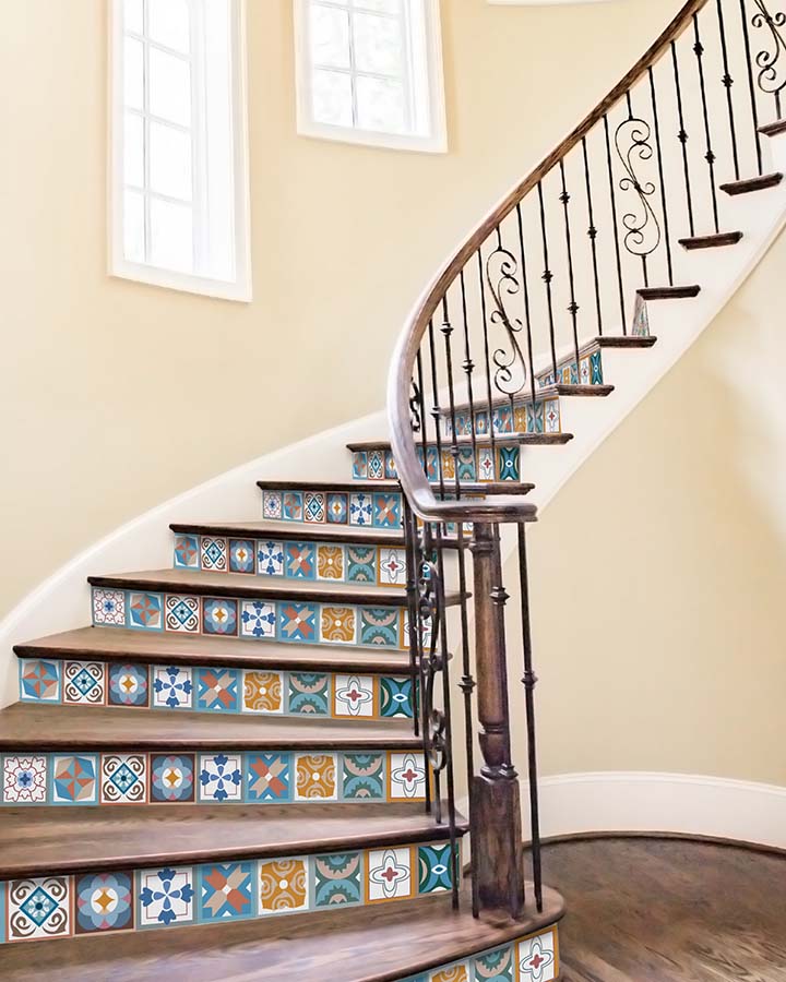 Azulejo Adhesivo Diseño Hidráulico Multicolor Home & Living 