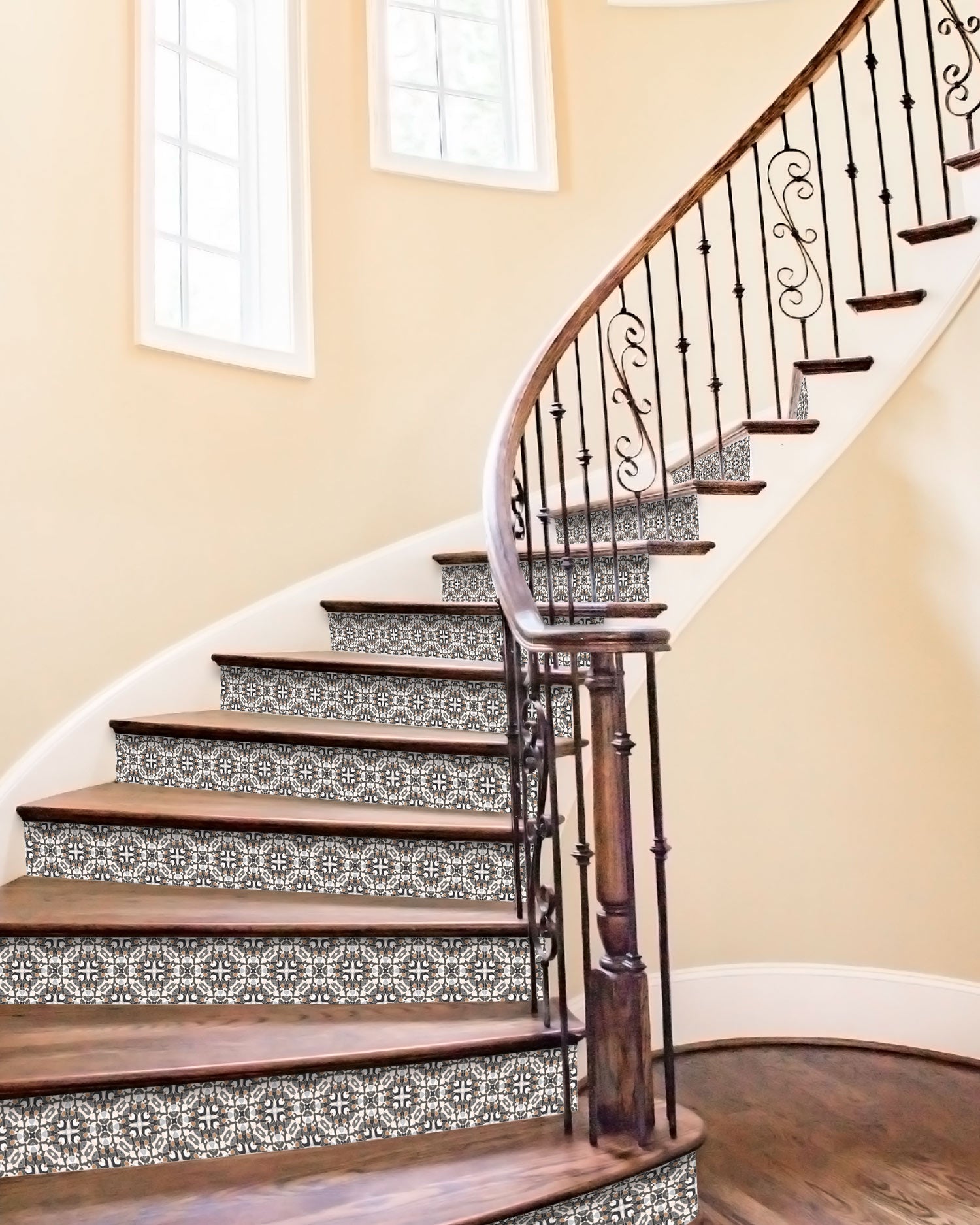 Azulejo Adhesivo Hidráulico Estilo Oriental Gris Home & Living 