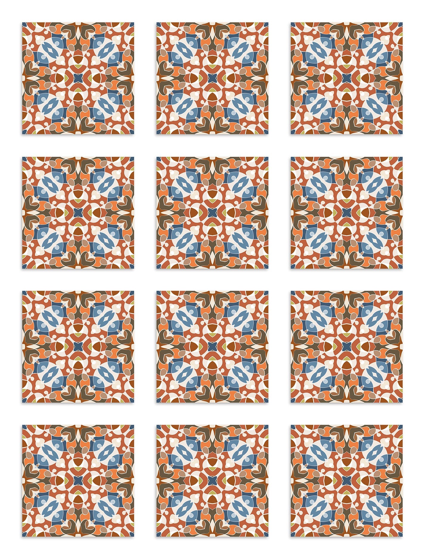 Azulejo Adhesivo Hidráulico Estilo Oriental Original Home & Living 