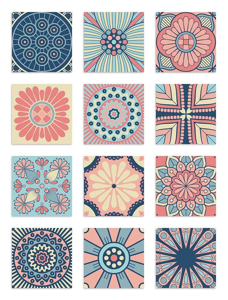 Azulejo Adhesivo Hidráulico Multicolor Home & Living 