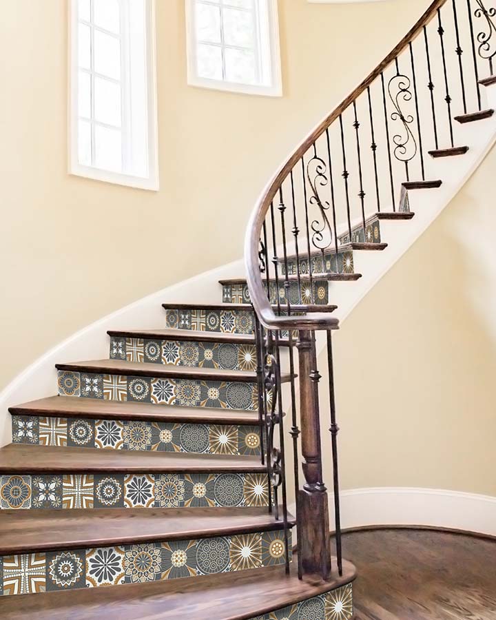 Azulejo Adhesivo Hidráulico Naranja Home & Living 