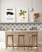 Azulejo Adhesivo Hidráulico Oriental Mosaico Azul Home & Living 