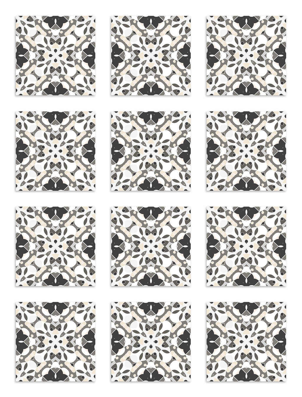 Azulejo Adhesivo Hidráulico Oriental Mosaico Gris Home & Living 