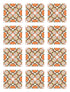 Azulejo Adhesivo Hidráulico Oriental Mosaico Naranja Home & Living 